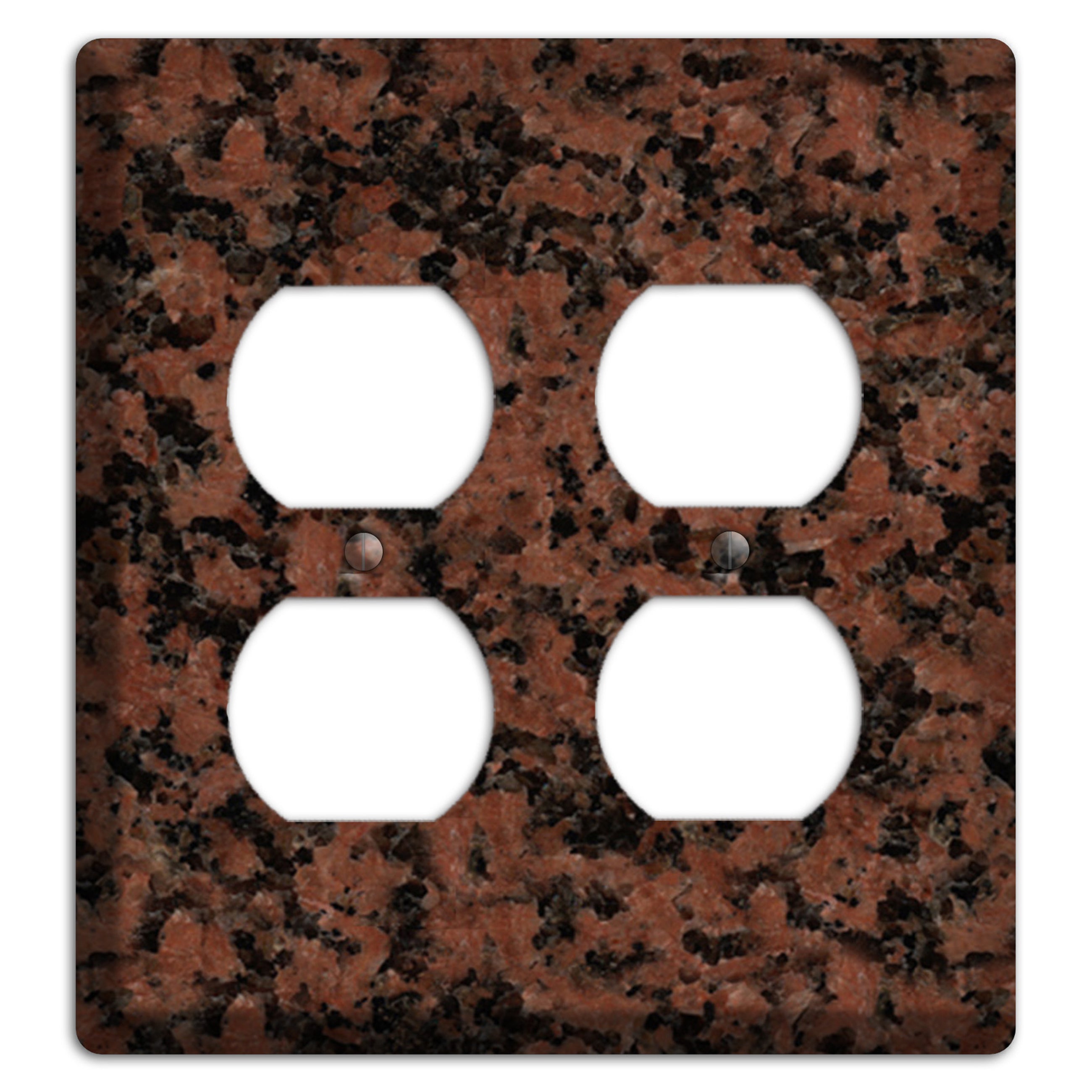 New Imperial Red Granite 2 Duplex Wallplate