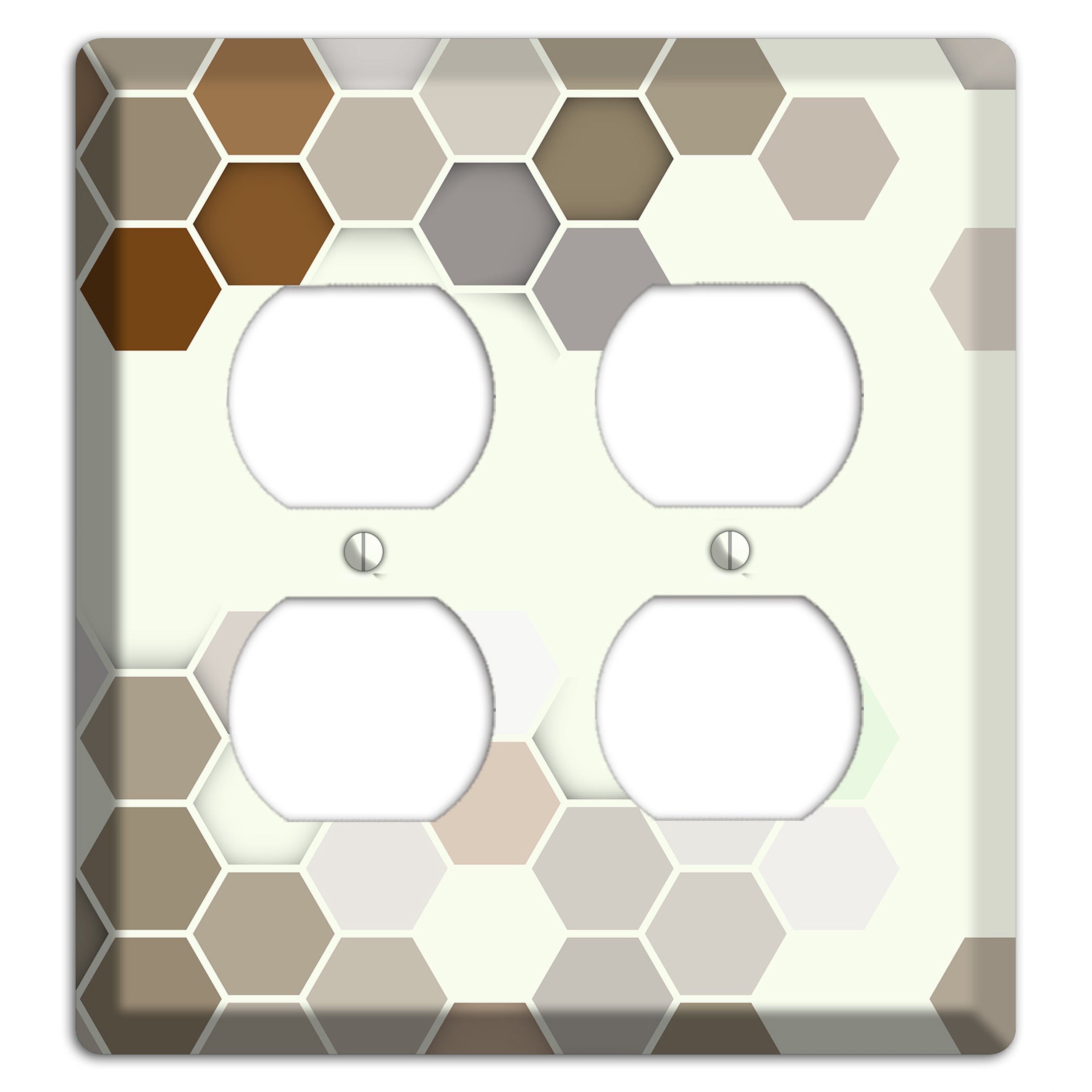 Earth-Toned Honeycomb Mosaic 2 Duplex Wallplate