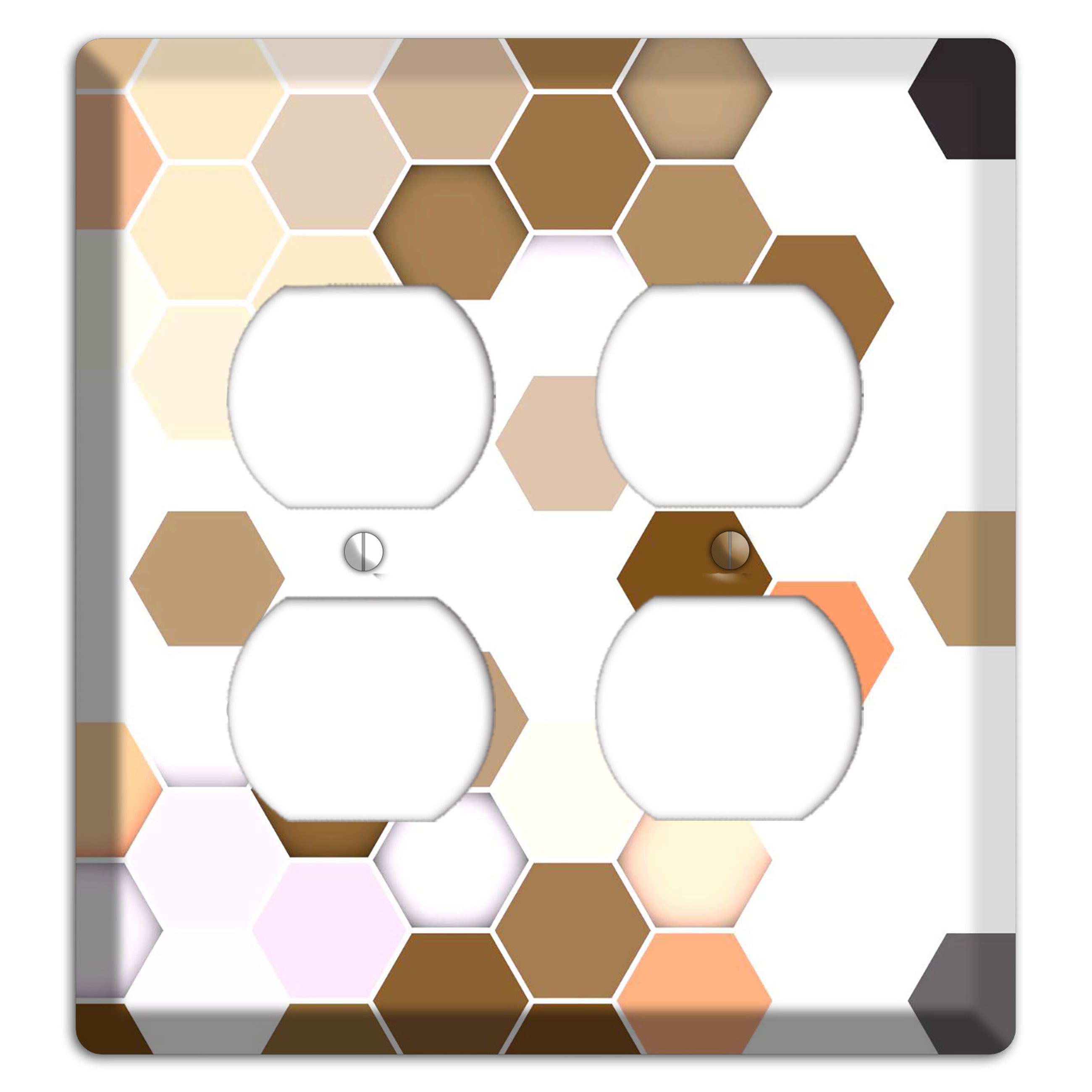 Hex Grid – Sunset Terracotta 2 Duplex Wallplate