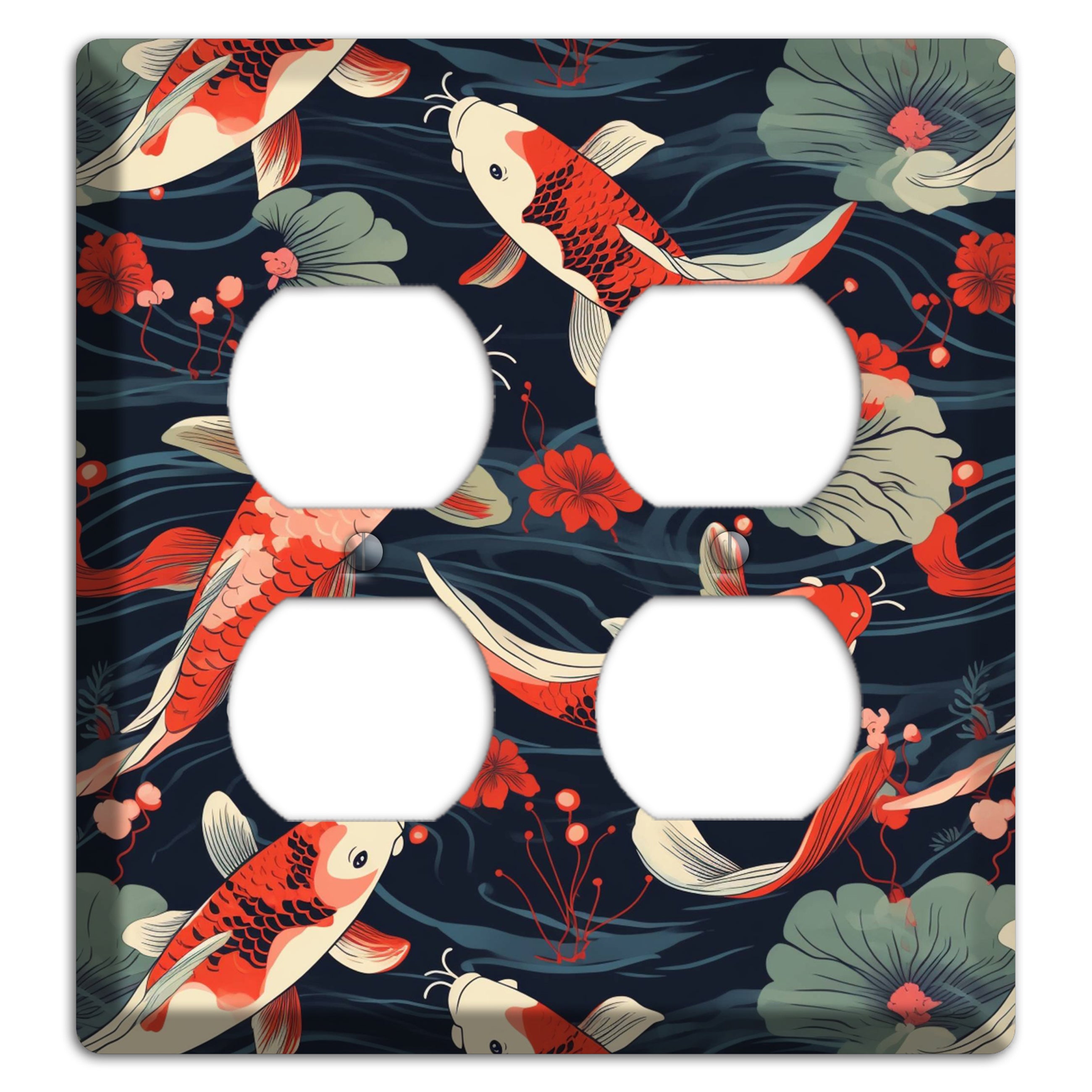 Koi Drift Dance 2 Duplex Wallplate