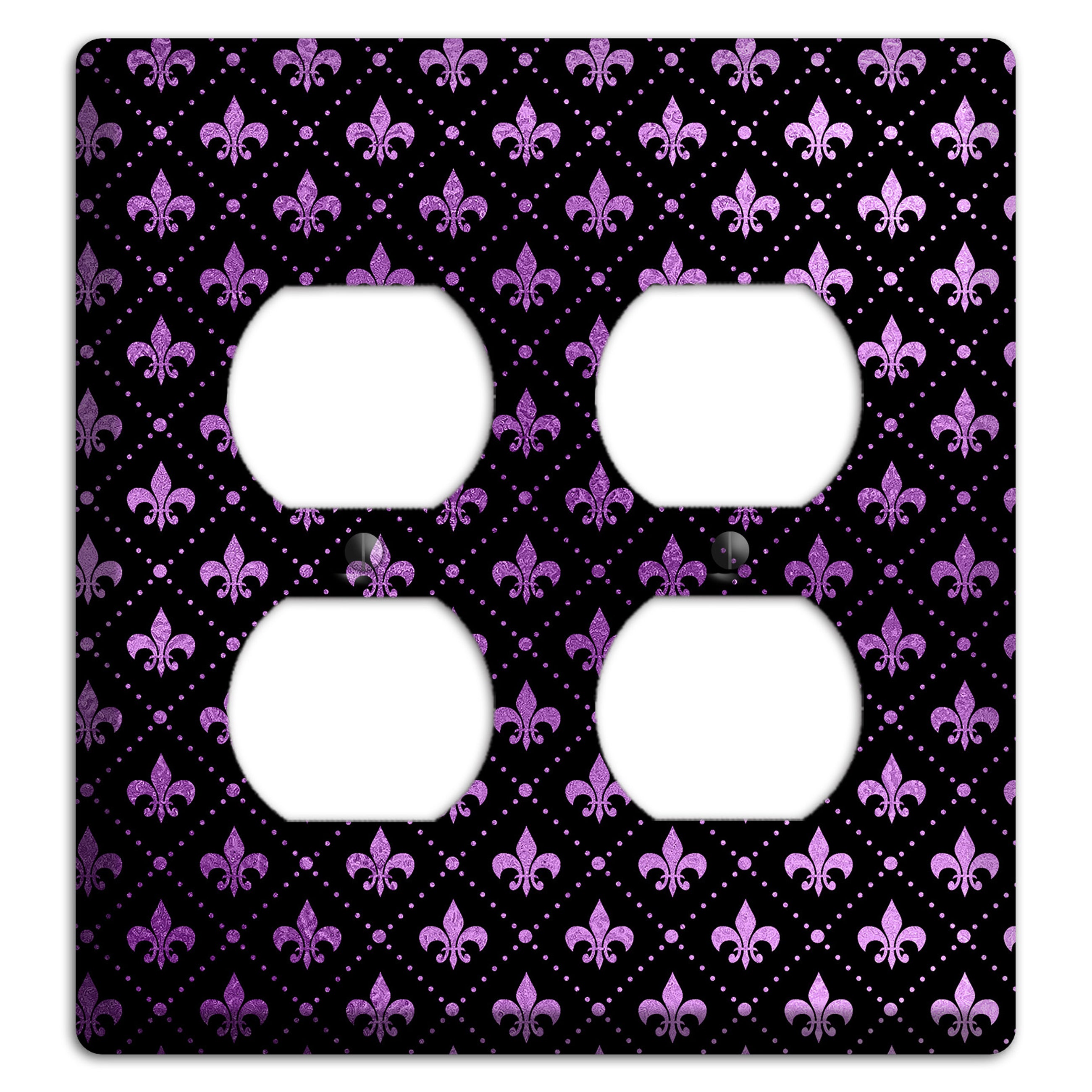 Royal Lilac Grid 2 Duplex Wallplate