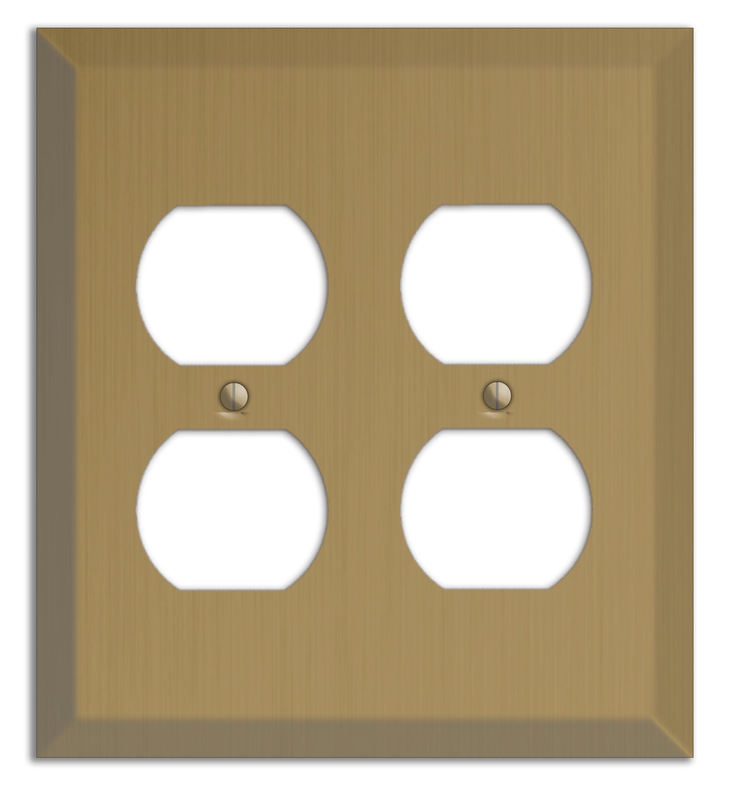 Tower Gold Hand Rubbed 2 Duplex Outlet Cover Plate