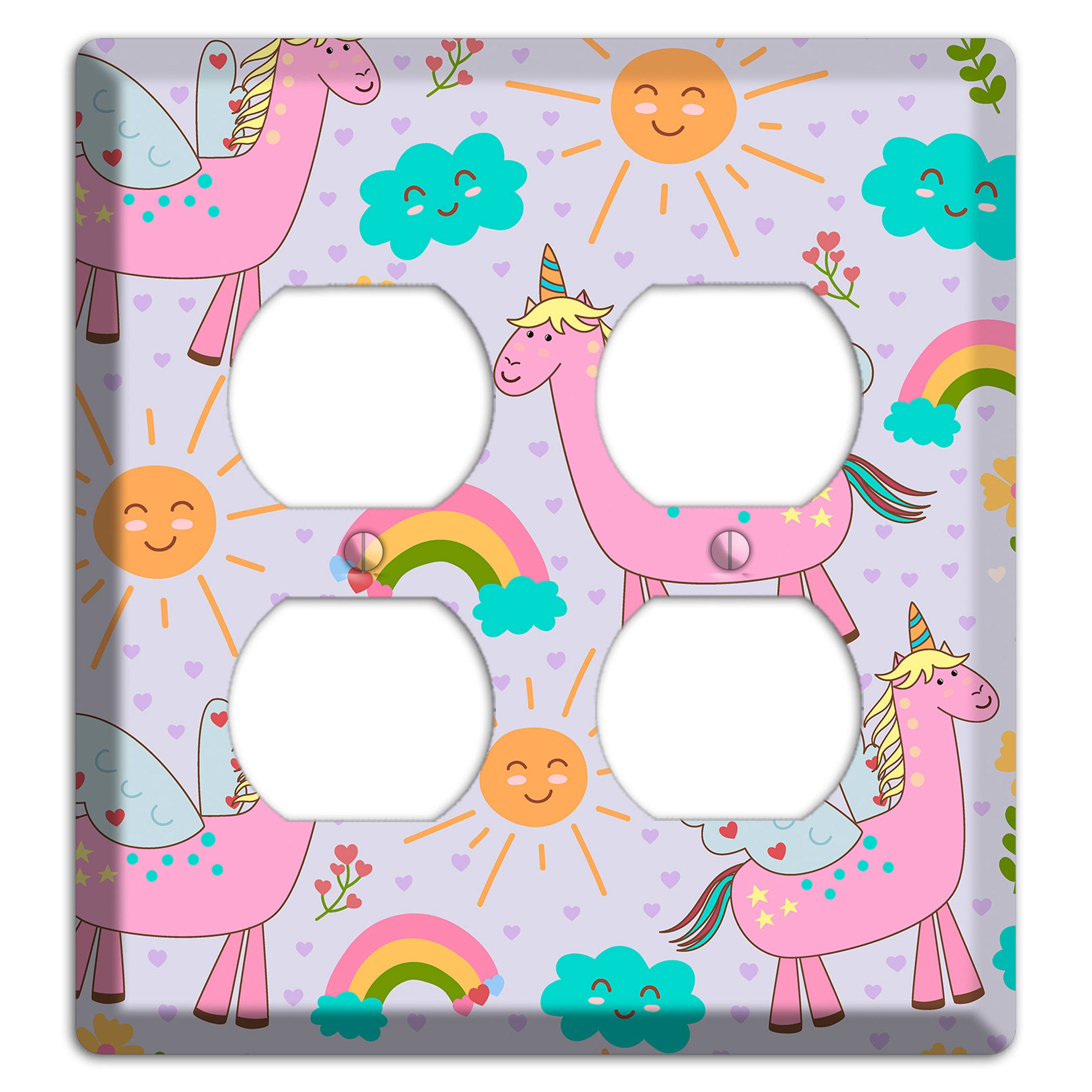 Magic Meadow (Lavender) 2 Duplex Wallplate