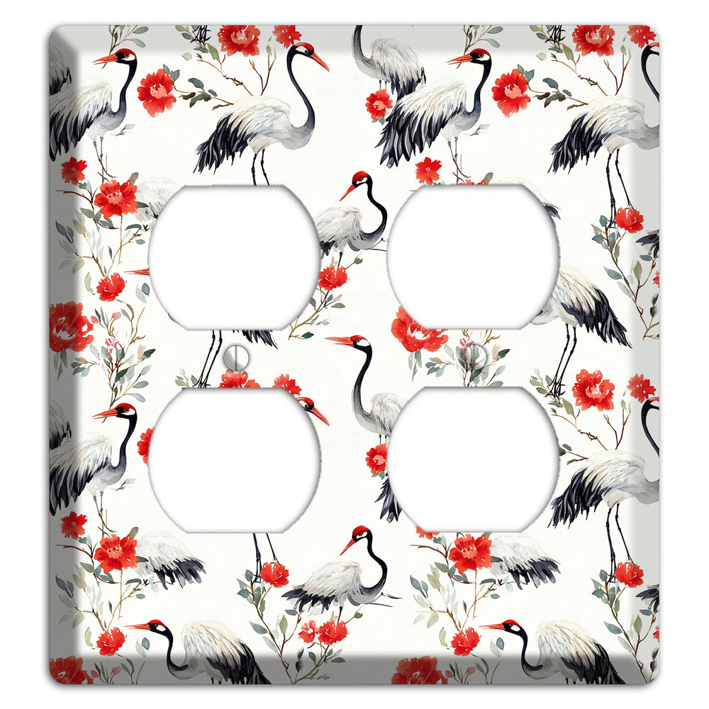 Scarlet Plume Garden 2 Duplex Wallplate