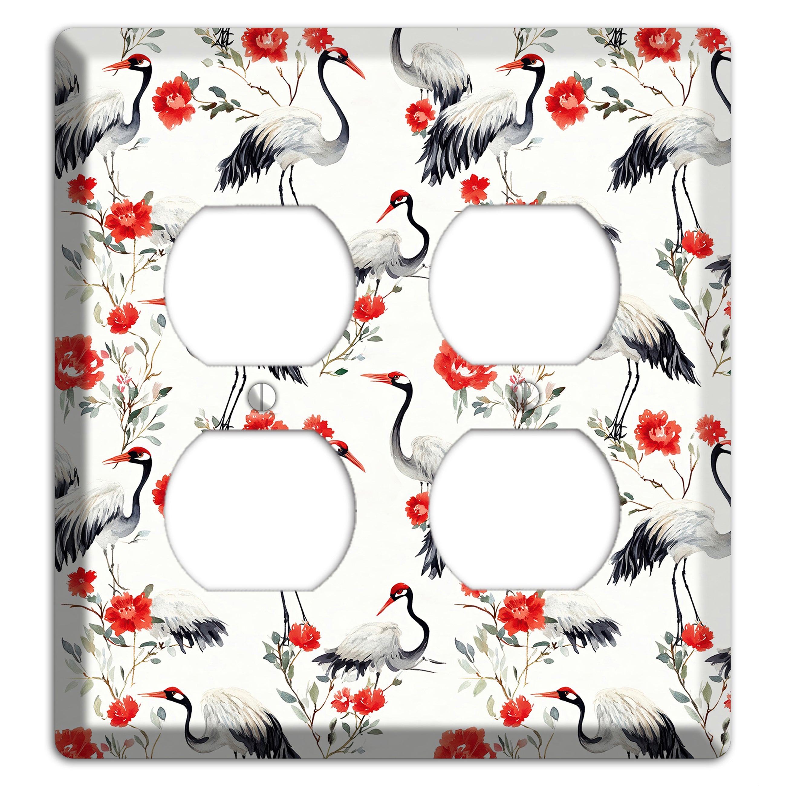 Scarlet Plume Garden 2 Duplex Wallplate