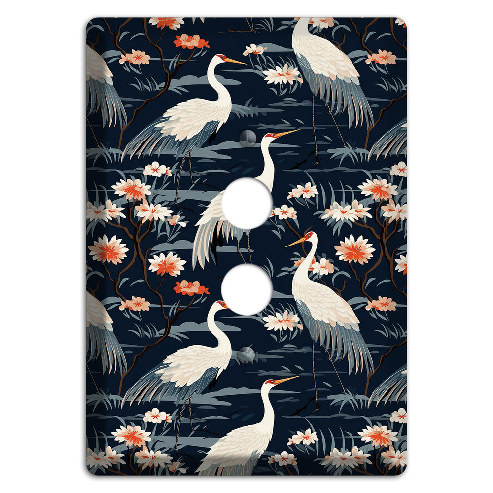 Navy Heron Nocturne 1 Pushbutton Wallplate