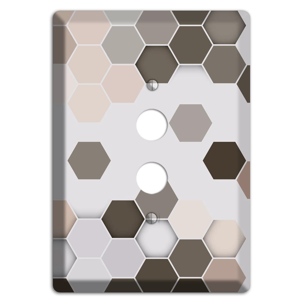 Hex Grid ‚Äì Cool Slate 1 Pushbutton Wallplate