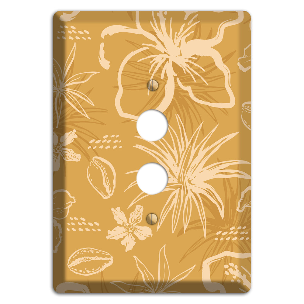 Golden Hibiscus Drift 1 Pushbutton Wallplate