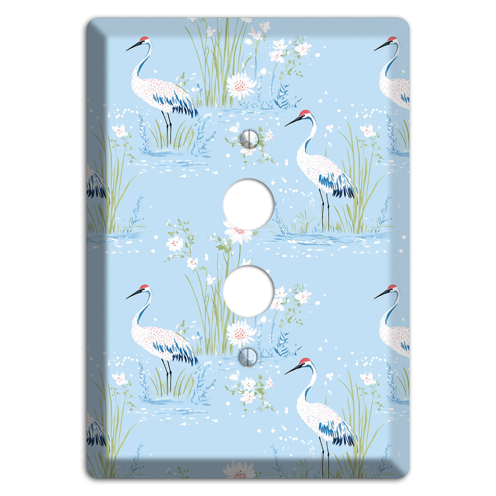 Powder Blue Marsh 1 Pushbutton Wallplate