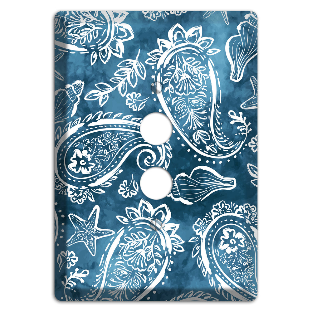 Indigo Tide Paisley 1 Pushbutton Wallplate
