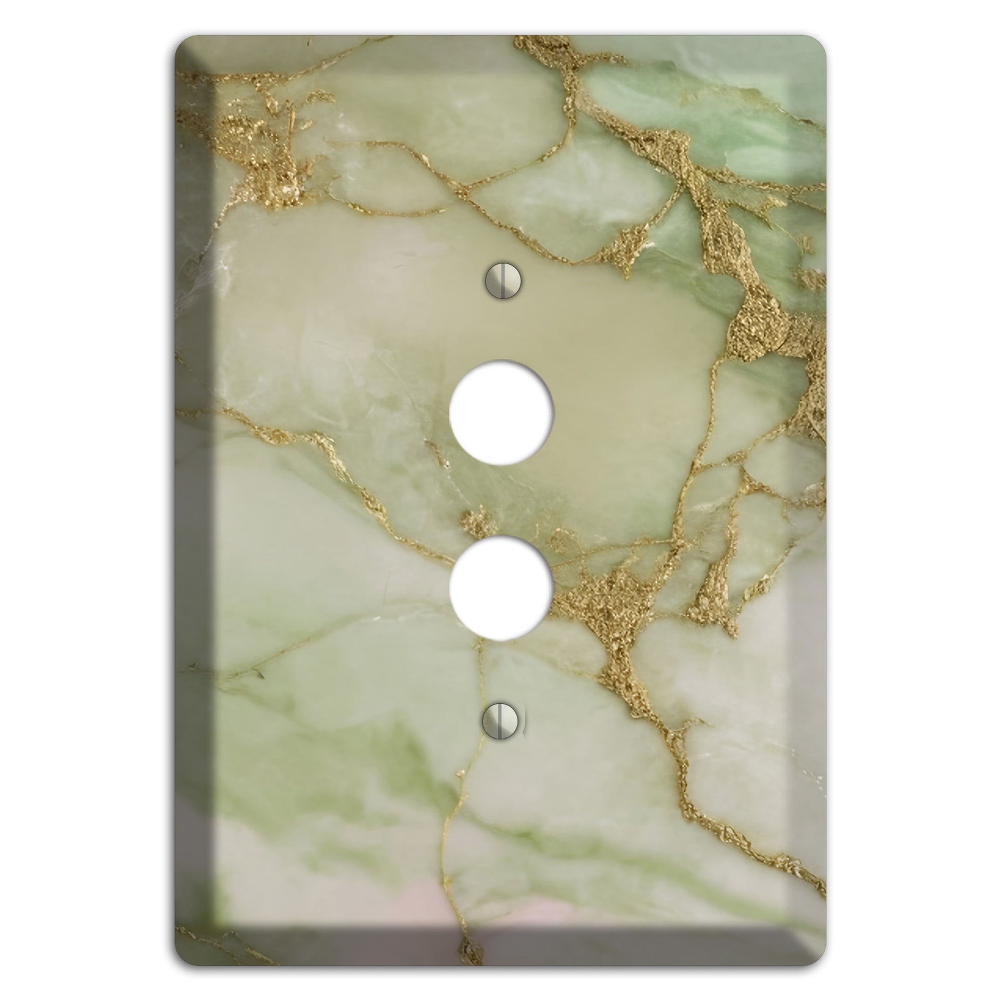 Swamp Green Marble 1 Pushbutton Wallplate