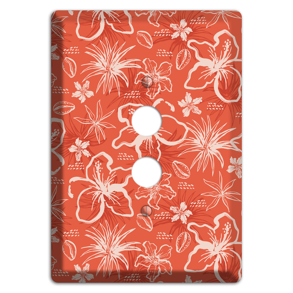 Coral Hibiscus Reverie 1 Pushbutton Wallplate