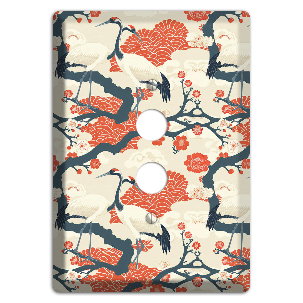 Vermillion Crane Court 1 Pushbutton Wallplate