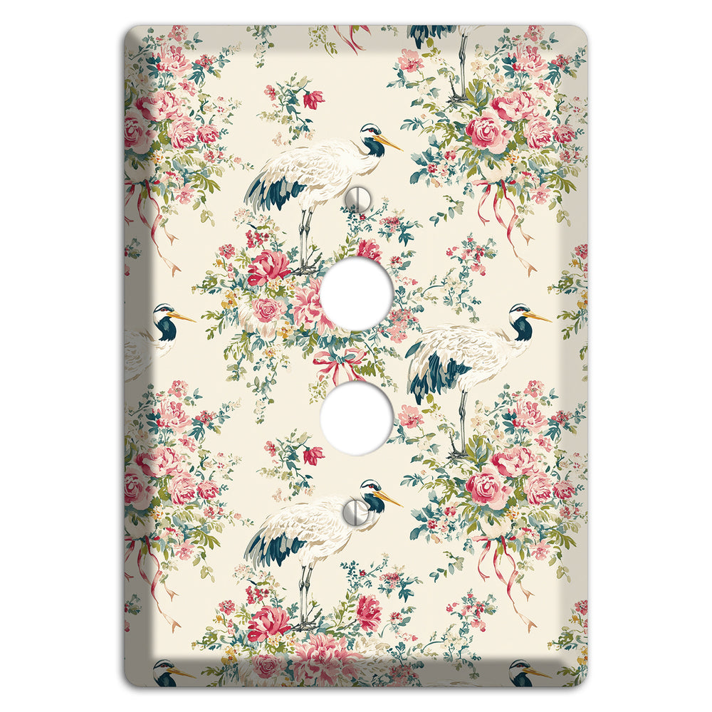 Blossom & Crane 1 Pushbutton Wallplate