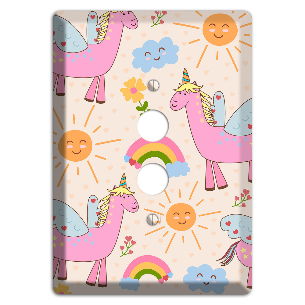 Magic Meadow (Peach) 1 Pushbutton Wallplate