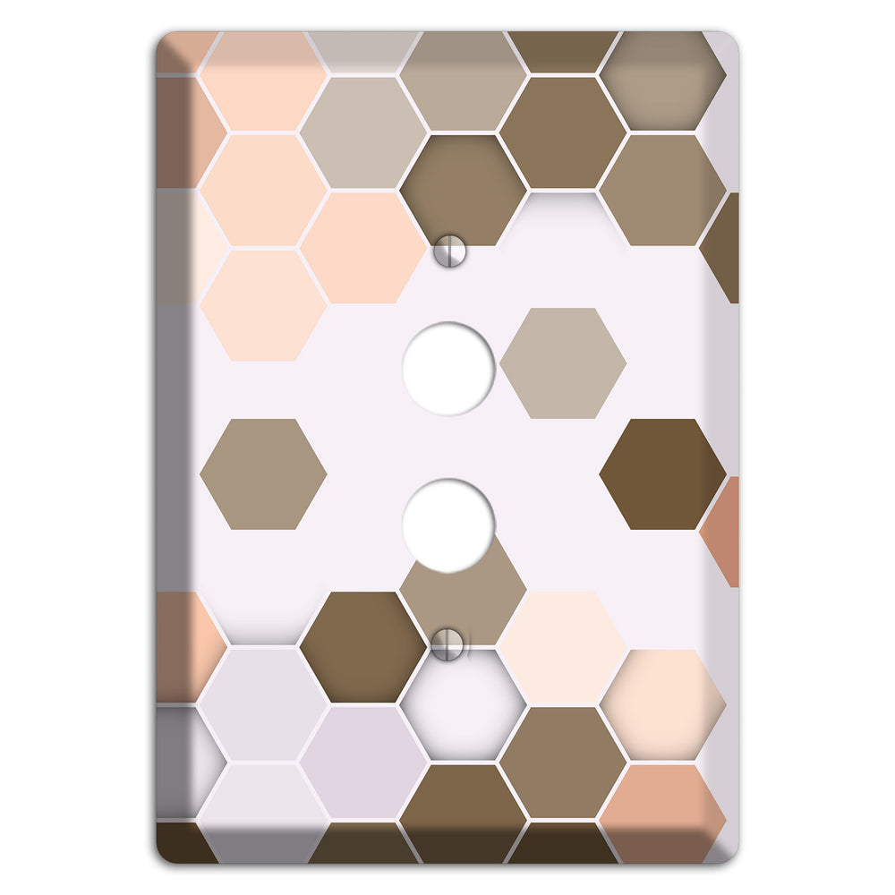 Clay & Terracotta Geometric Tiling 1 Pushbutton Wallplate