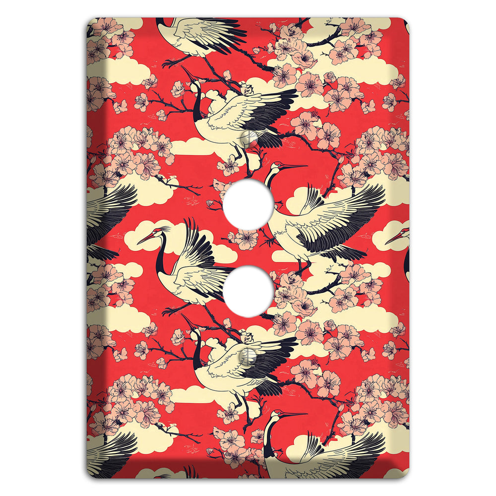 Crimson Blossom Ascent 1 Pushbutton Wallplate