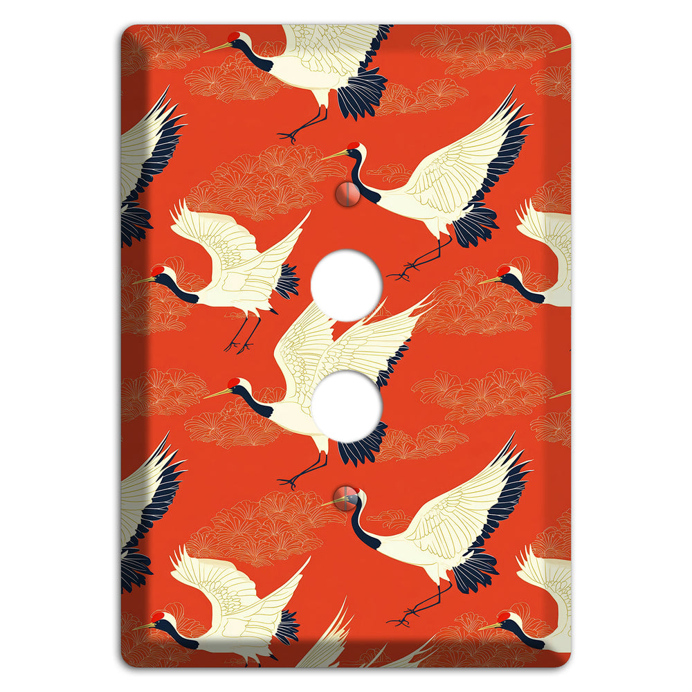 Vermillion Crane Flight 1 Pushbutton Wallplate