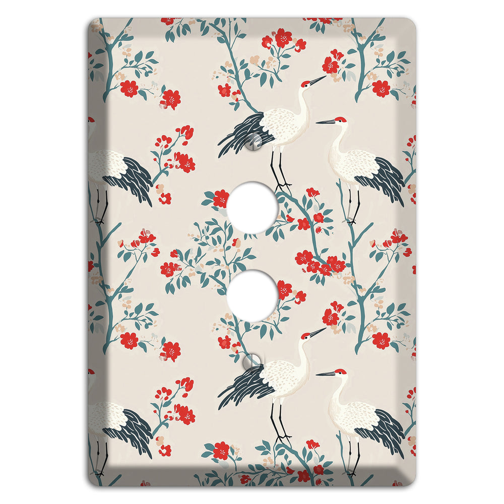 Ivory Blossom Vigil 1 Pushbutton Wallplate