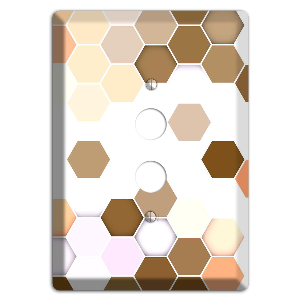 Hex Grid ‚Äì Sunset Terracotta 1 Pushbutton Wallplate