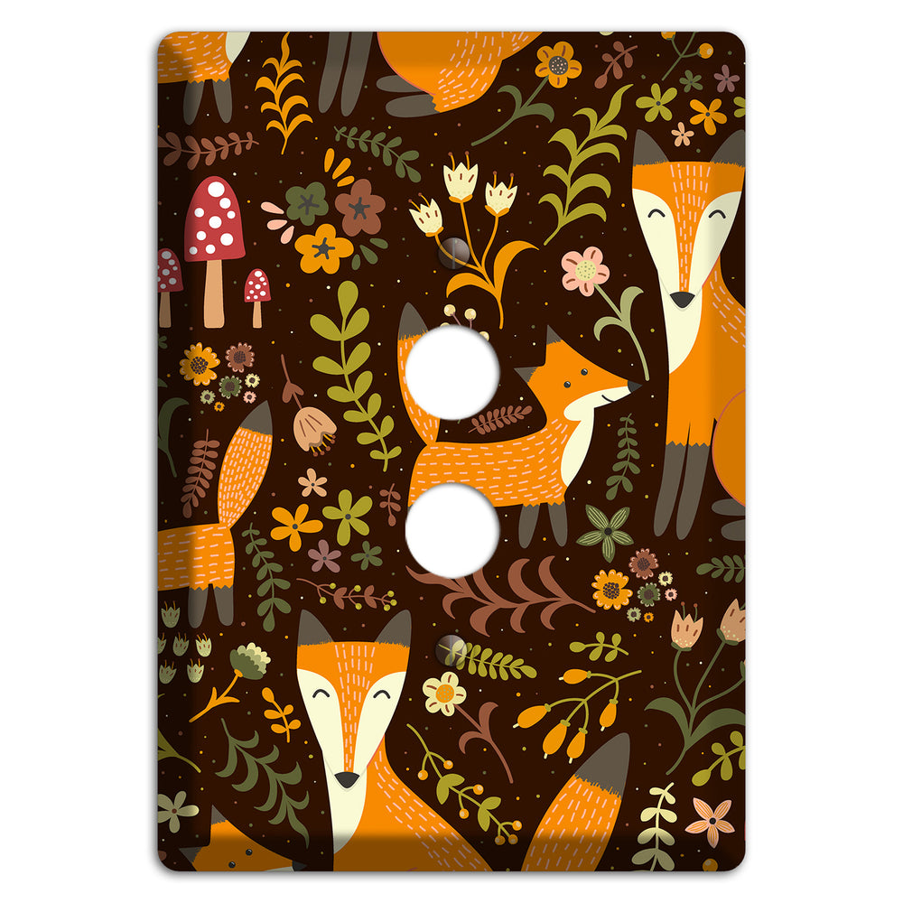 Fox Garden (Chocolate) 1 Pushbutton Wallplate