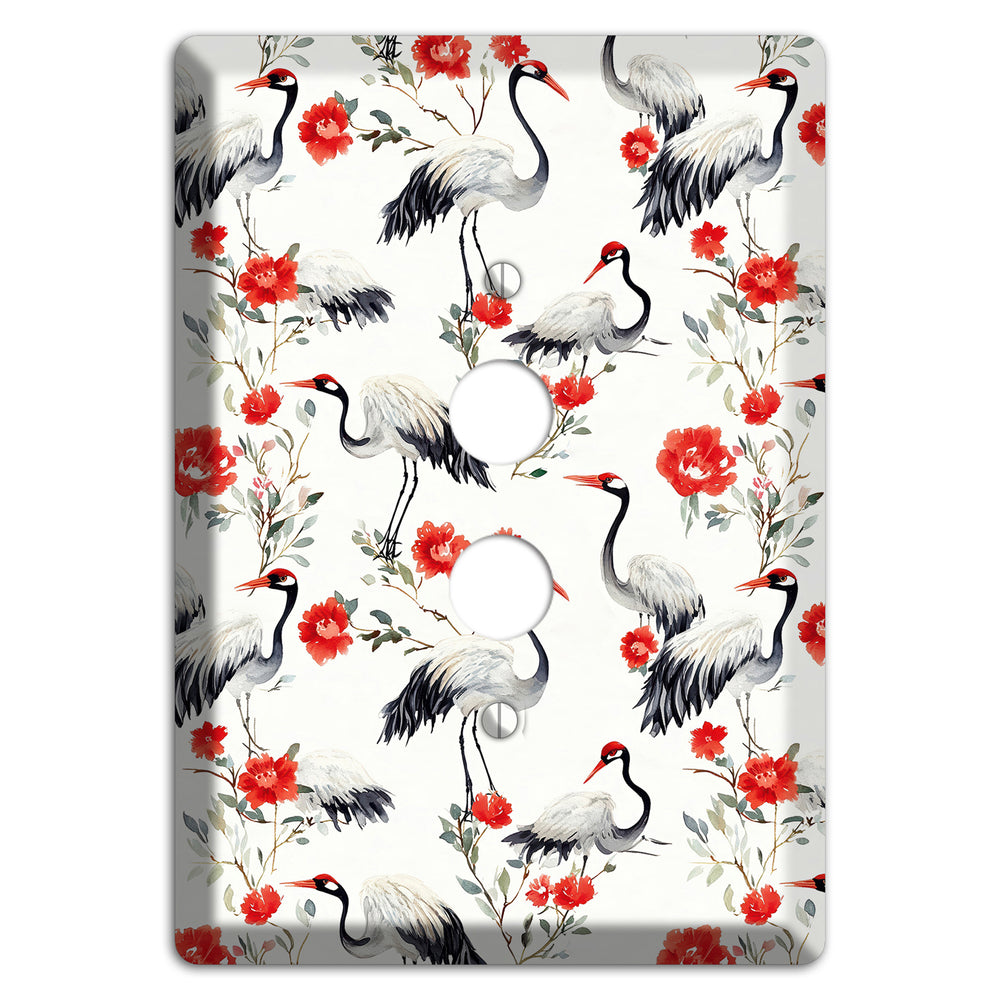 Scarlet Plume Garden 1 Pushbutton Wallplate