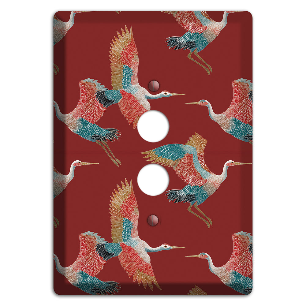 Crimson Heron Dance 1 Pushbutton Wallplate
