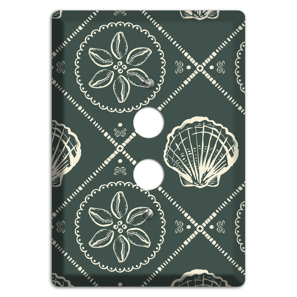 Slate Cowrie Medallion 1 Pushbutton Wallplate