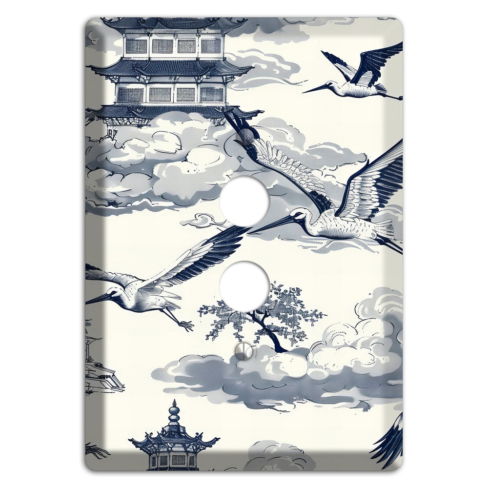 Crane Sky Toile 1 Pushbutton Wallplate