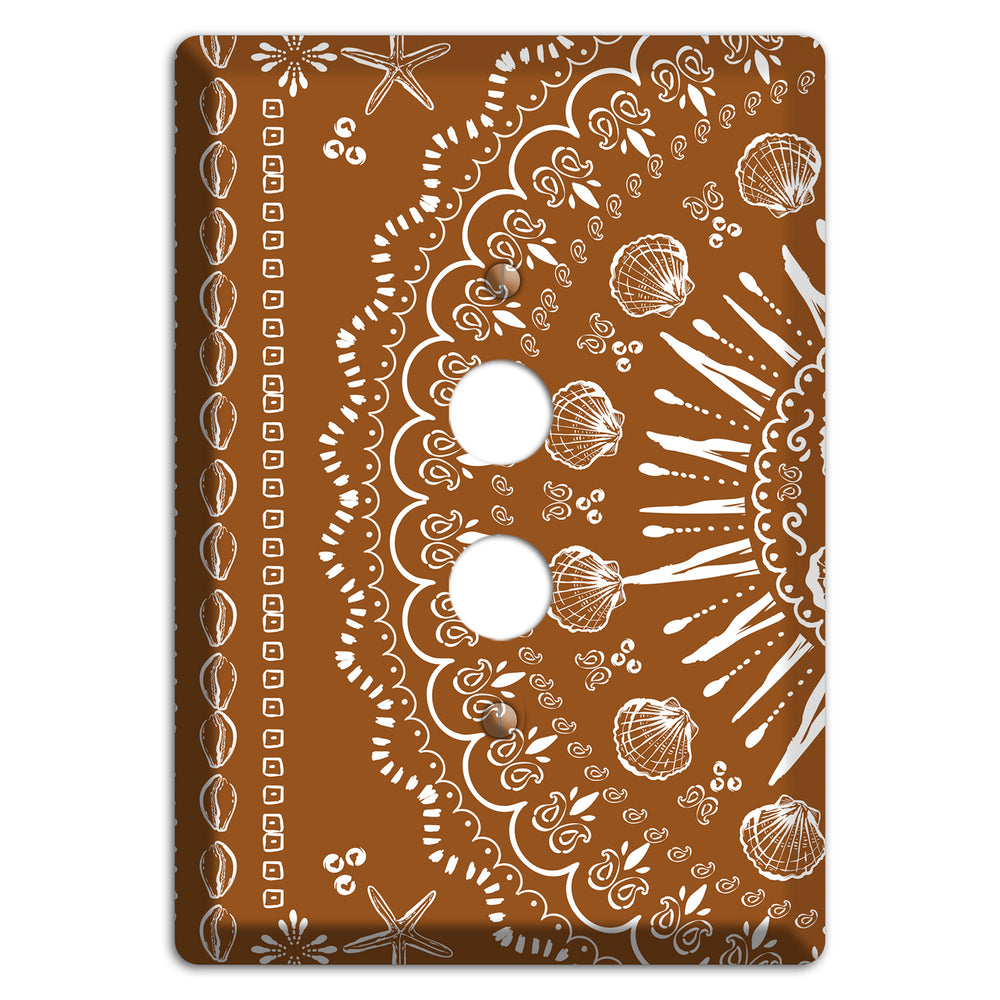 Russet Seahorse Mandala 1 Pushbutton Wallplate