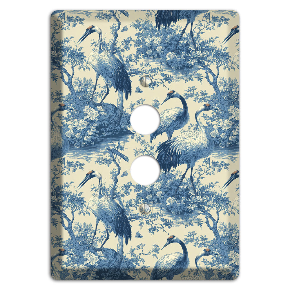 Cobalt Toile Vigil 1 Pushbutton Wallplate