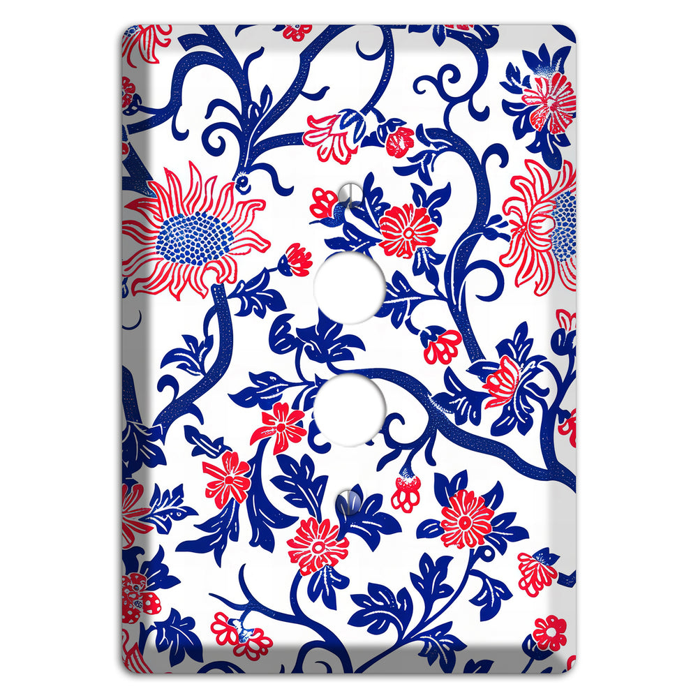 Crimson Vine Riot 1 Pushbutton Wallplate