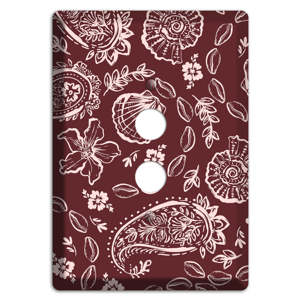 Crimson Shell Paisley 1 Pushbutton Wallplate