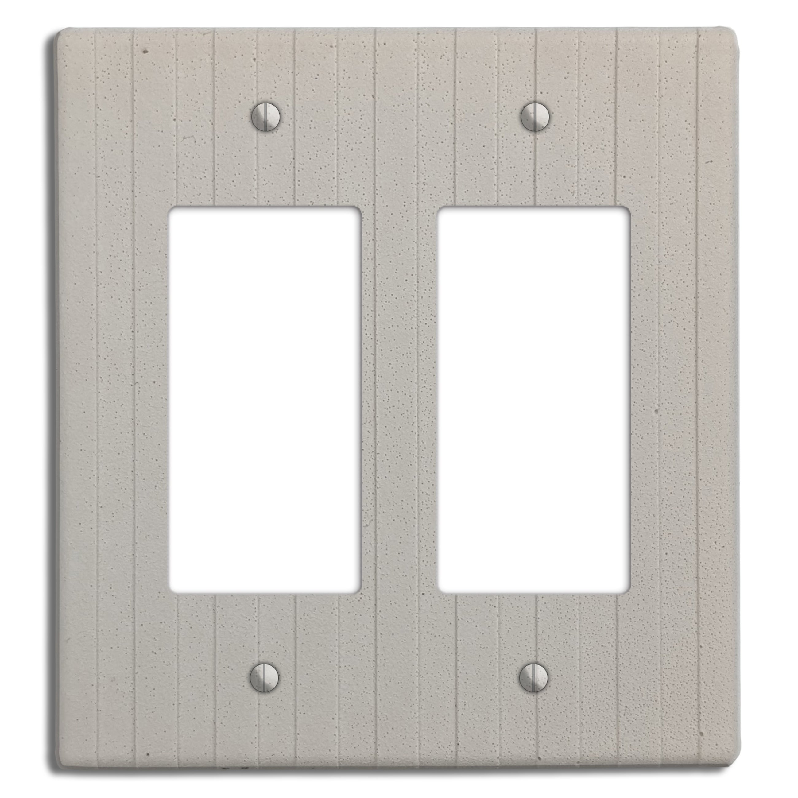 White Boho Stripes Double Rocker Cover Plate