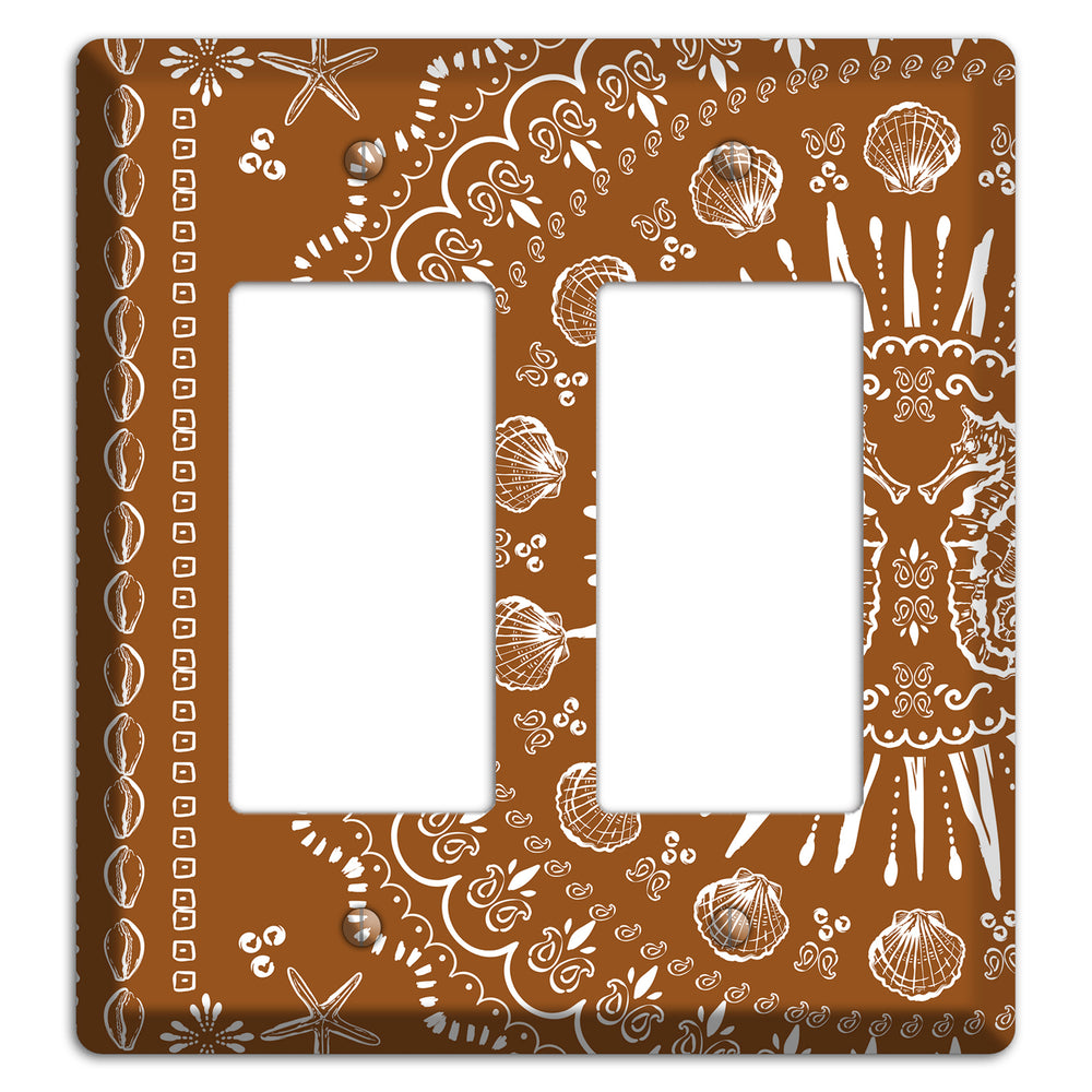 Russet Seahorse Mandala 2 Rocker Wallplate