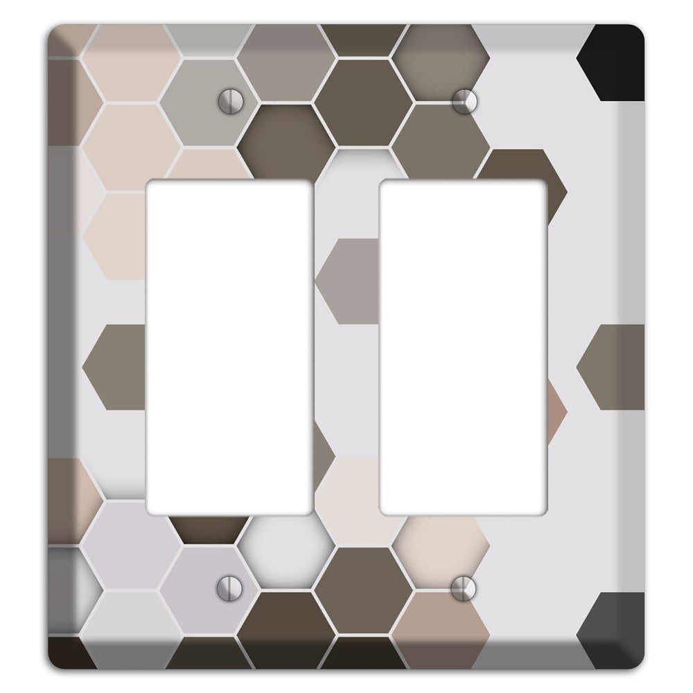 Hex Grid ‚Äì Cool Slate 2 Rocker Wallplate