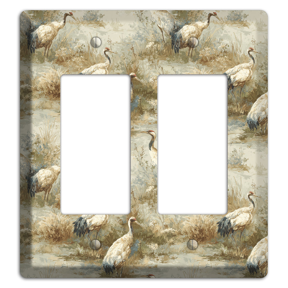 Marshland Crane Reverie 2 Rocker Wallplate