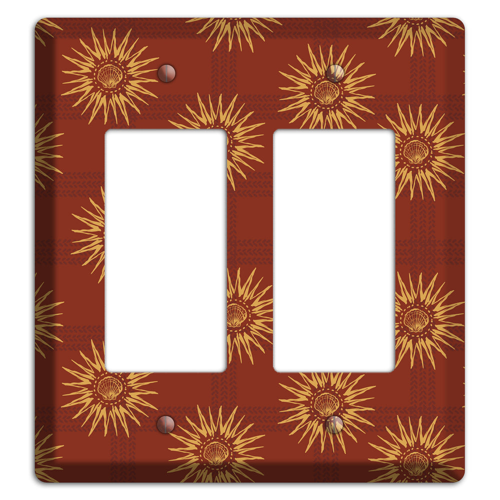 Russet Sun Plaid 2 Rocker Wallplate