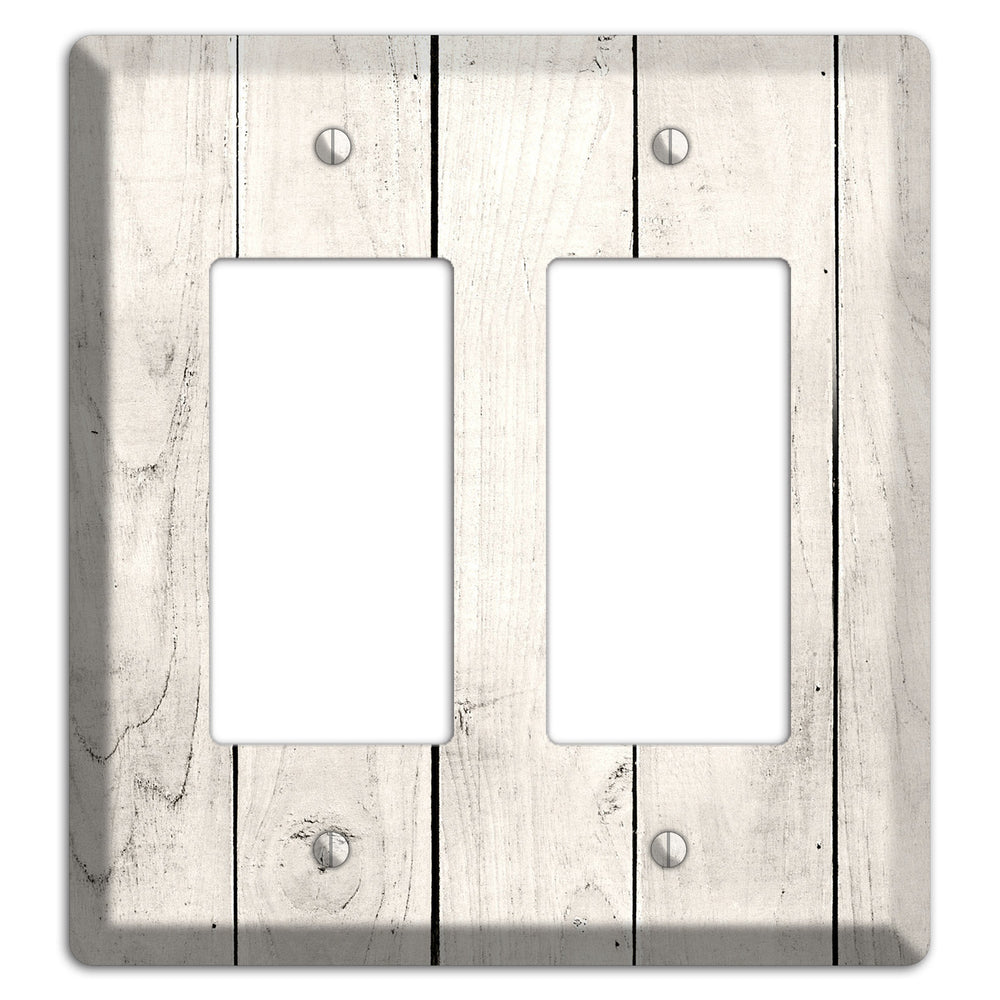 Whitewashed Planks 2 Rocker Wallplate