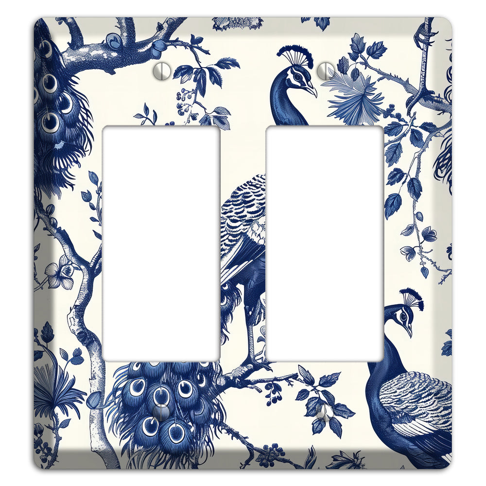 Peacock & Bough 2 Rocker Wallplate