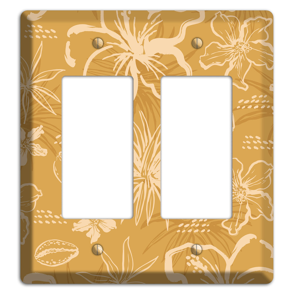 Golden Hibiscus Drift 2 Rocker Wallplate