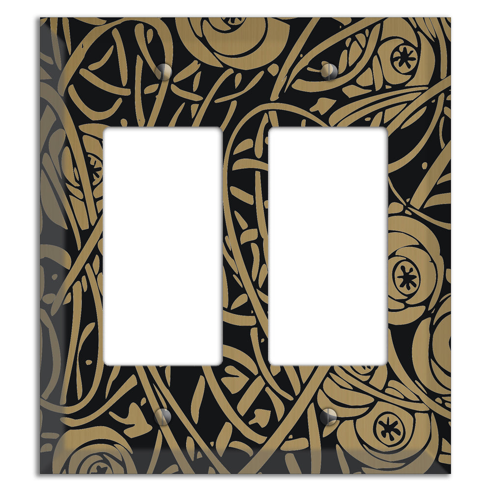 Tower Gold Vine Eyes 2 Rocker Wallplate