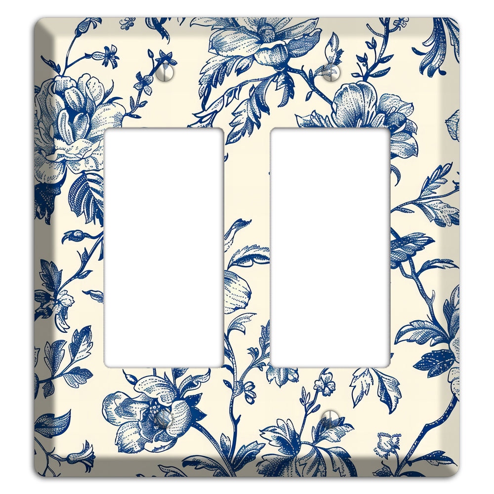 Garden Indigo Reverie 2 Rocker Wallplate