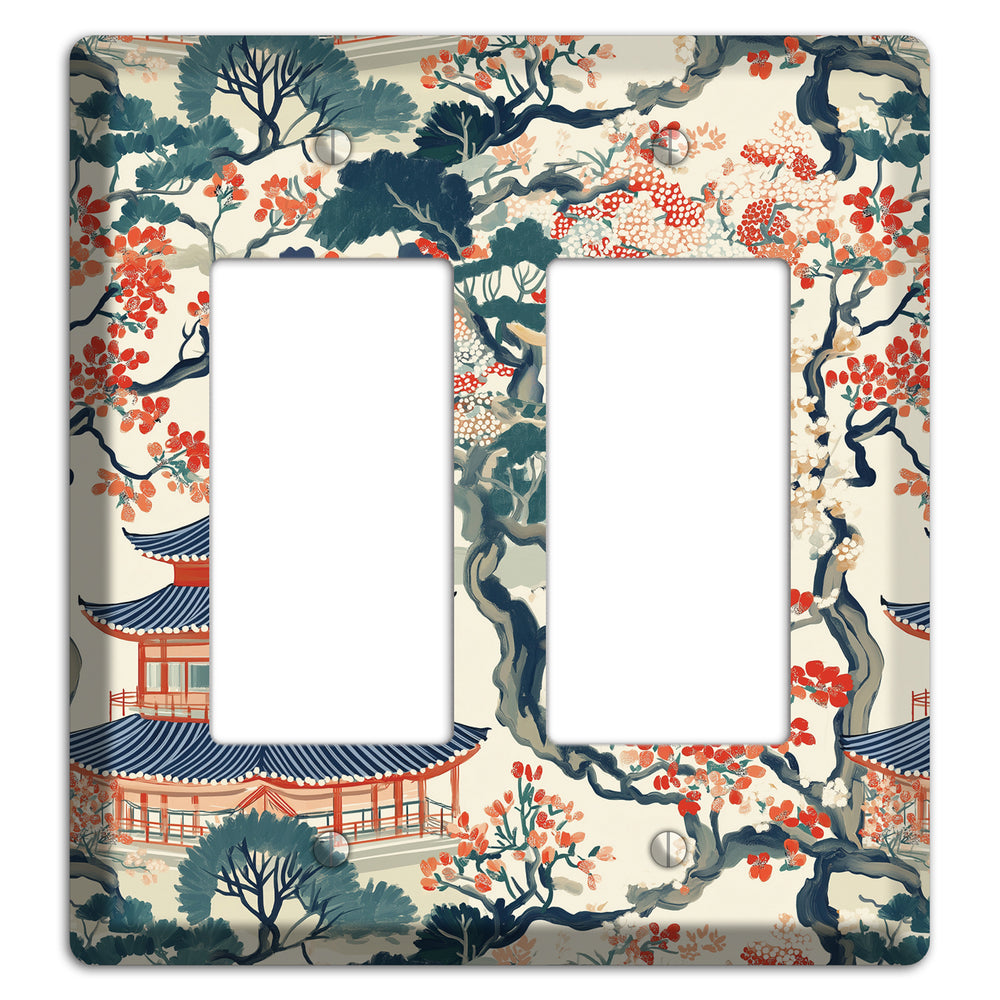 Blossom & Pagoda 2 Rocker Wallplate