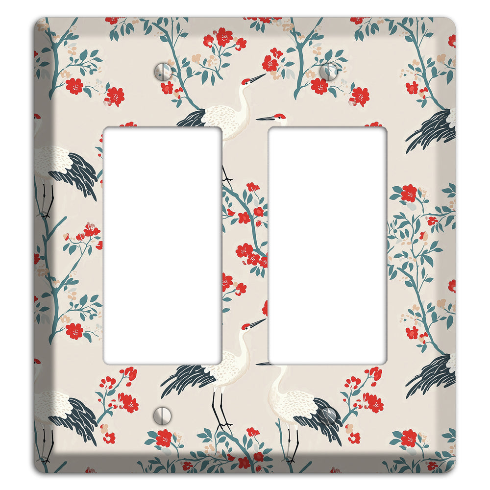 Ivory Blossom Vigil 2 Rocker Wallplate