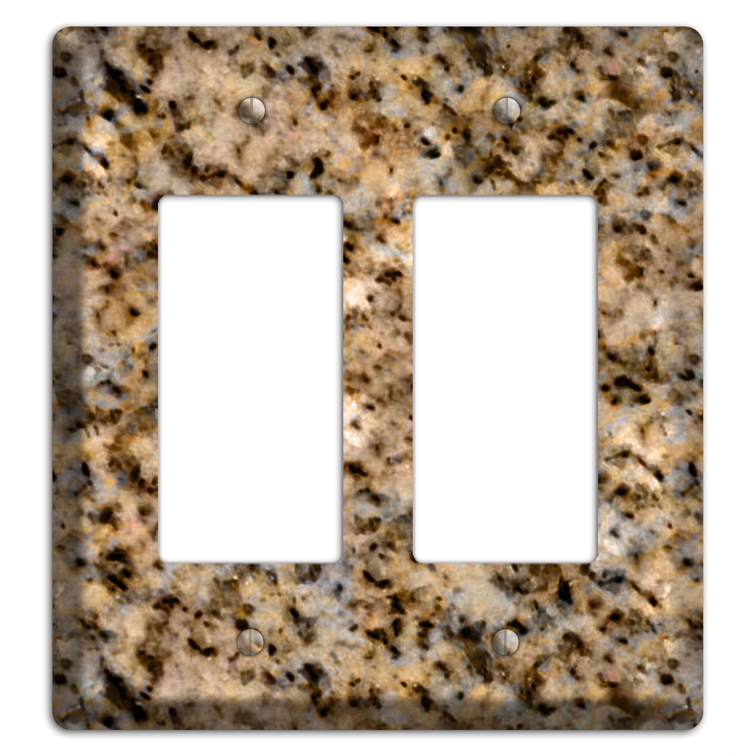 Giallo Ornamental Granite 2 Rocker Wallplate