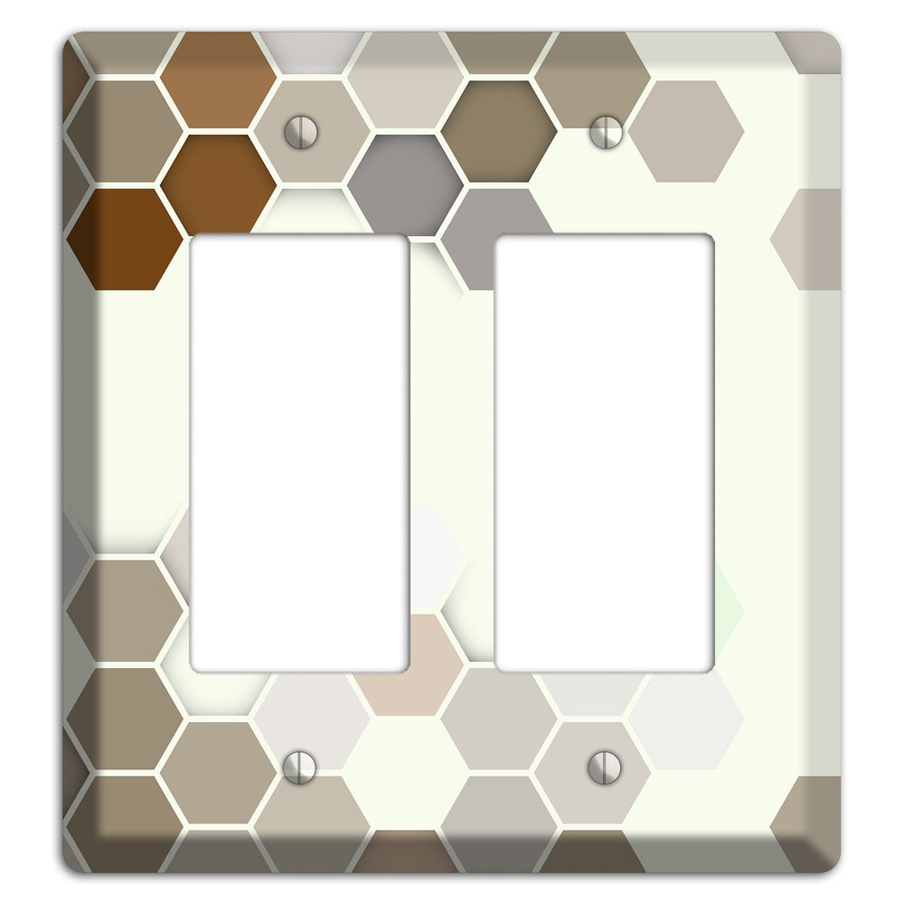 Earth-Toned Honeycomb Mosaic 2 Rocker Wallplate