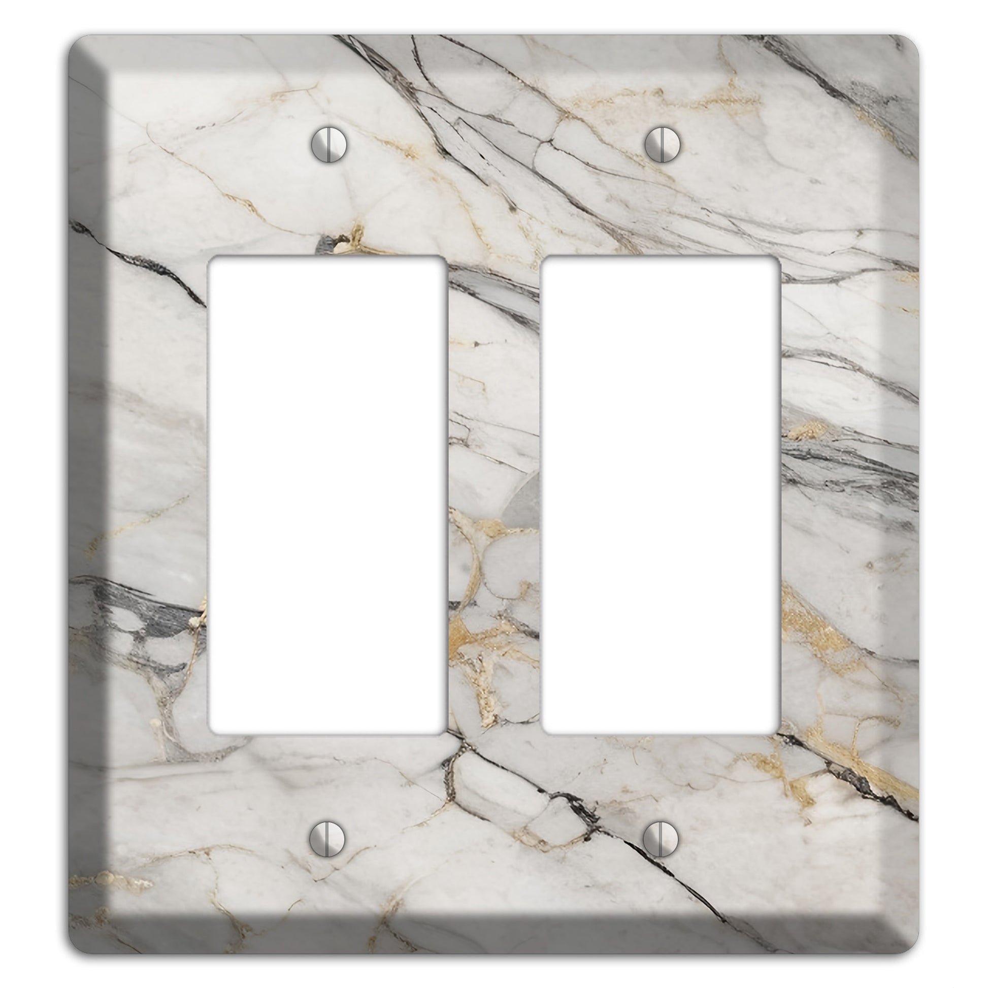 Roman Coffee Marble 2 Rocker Wallplate