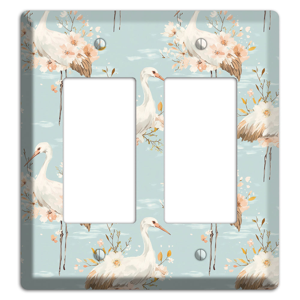Celadon Crane Reverie 2 Rocker Wallplate