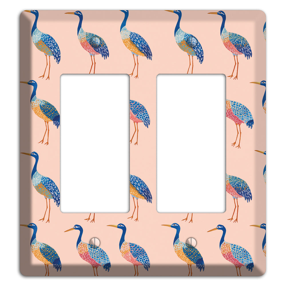 Blush Heron Parade 2 Rocker Wallplate